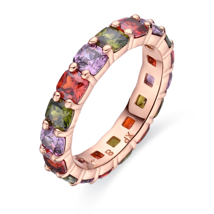 Anillo Lanbyu acabado oro rosa 18k