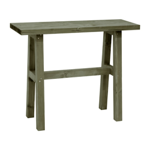 Console en bois massif ton vert 100x80cm Hauteur: 80 Longueur: 100 Largeur: 35