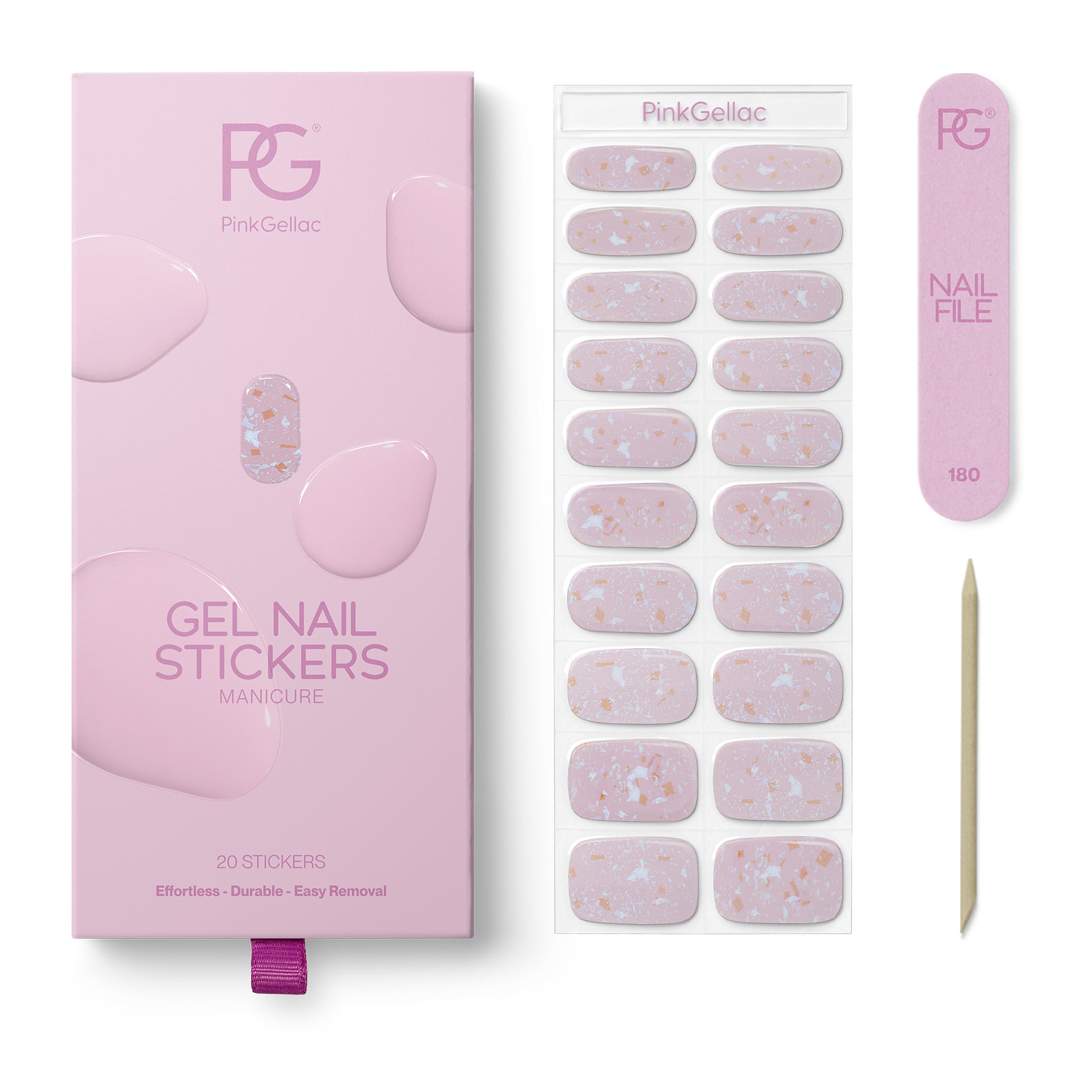 Stickers gel - 0008 Holographic Blush