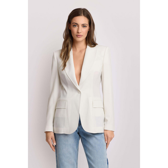 Kocca - Giacca monopetto sartoriale Donna, Tinta unita, Scollo a V