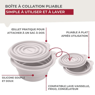 Lot de 4 boîtes à snacks avec 3 boîtes à sauce Fackelmann Storage