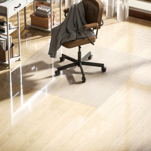 Alfombrilla Protectora para Suelos 120x120 cm Alfombra para Silla de Escritorio para Oficinas para el Hogar Resistente y Fácil de Limpiar Transparente