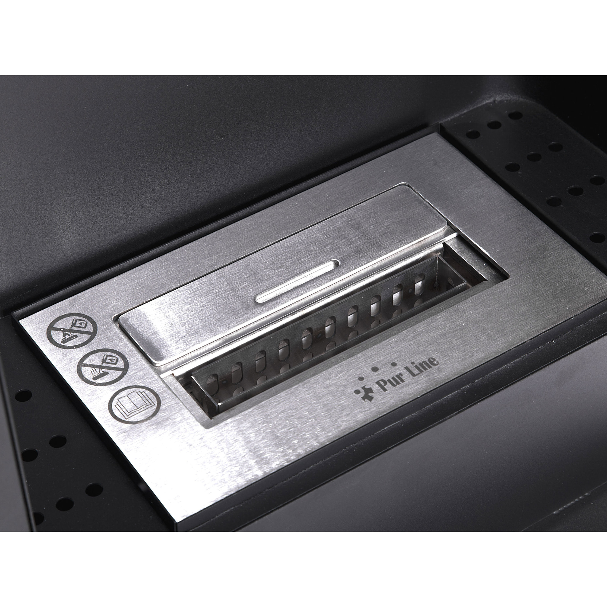 Poêle à l'éthanol en acier carré