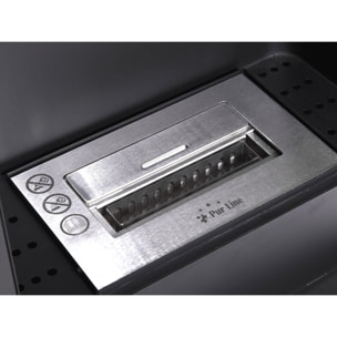 Poêle à l'éthanol en acier carré