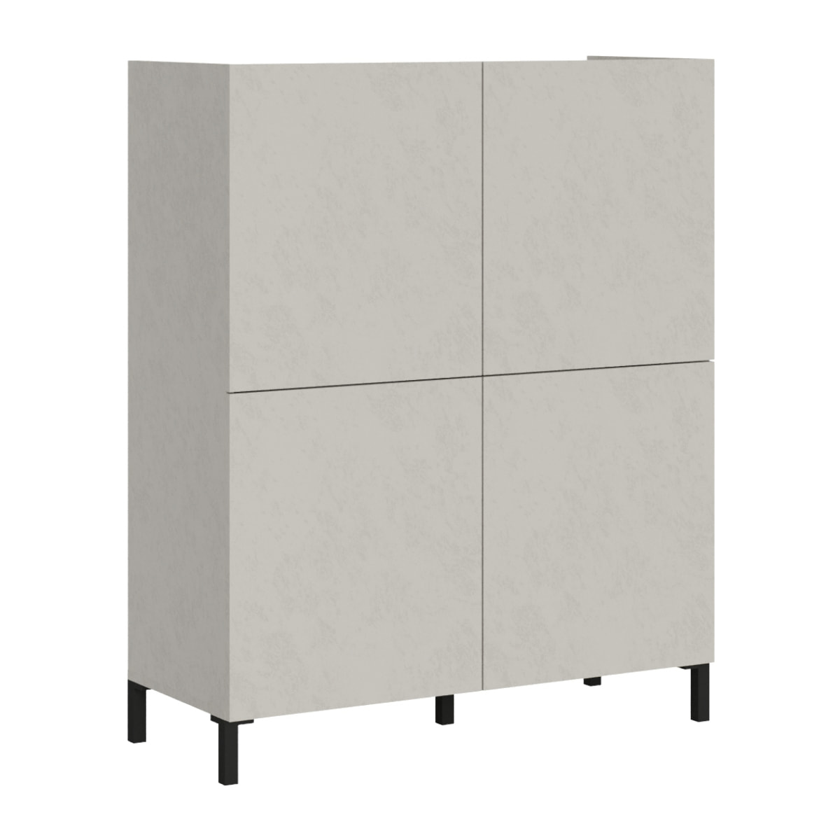 Credenza alta 4 ante 90x35x110 cm Solaria cashmere