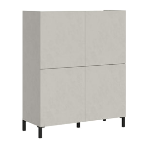 Credenza alta 4 ante 90x35x110 cm Solaria cashmere