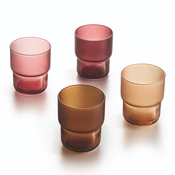Set di 12 bicchieri da acqua 27 cl in vetro colorato Moka Delice - Luminarc