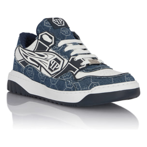 PHILIPP PLEIN Low-Top Sneakers Moonwalker Denim