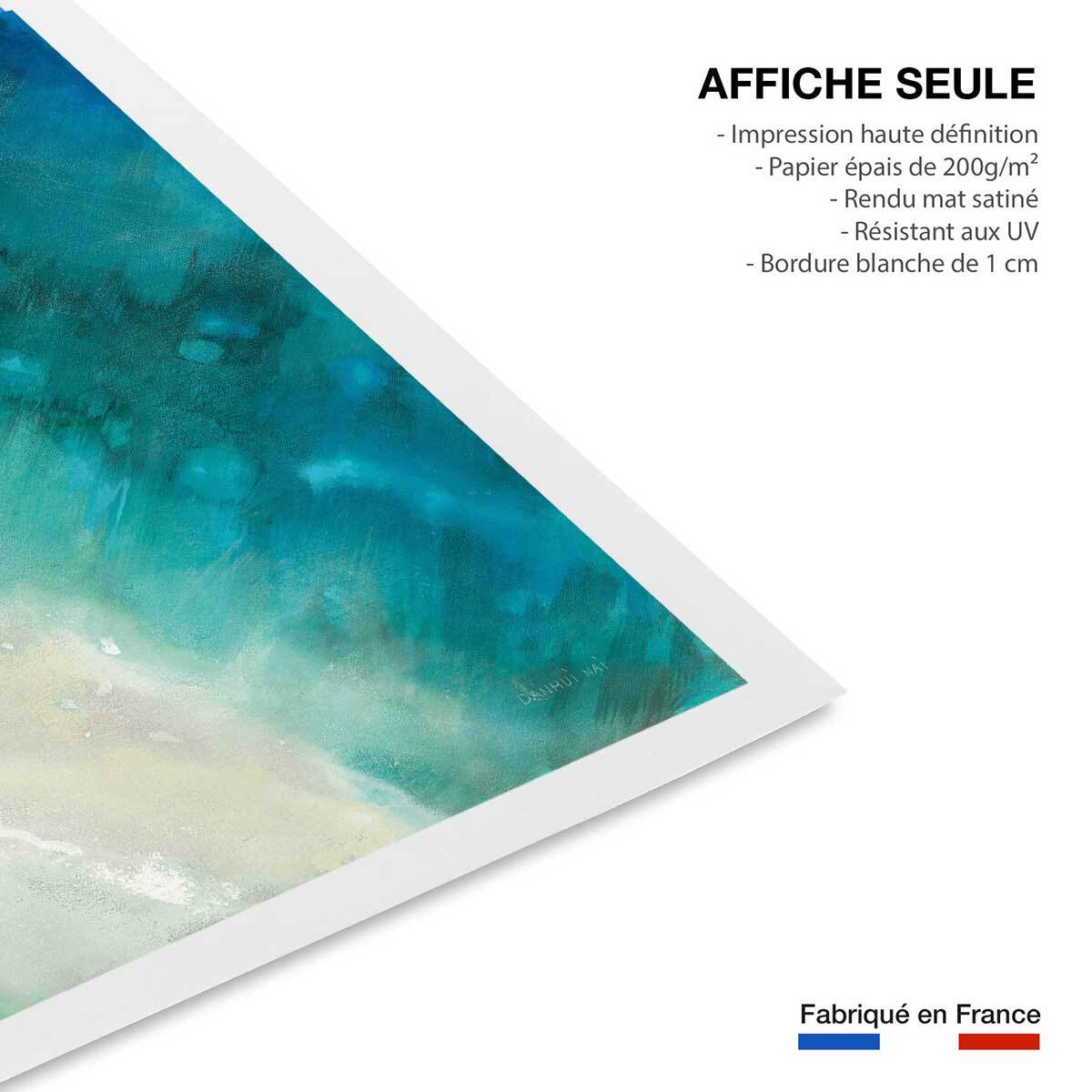 Affiche Plage bleue Affiche seule