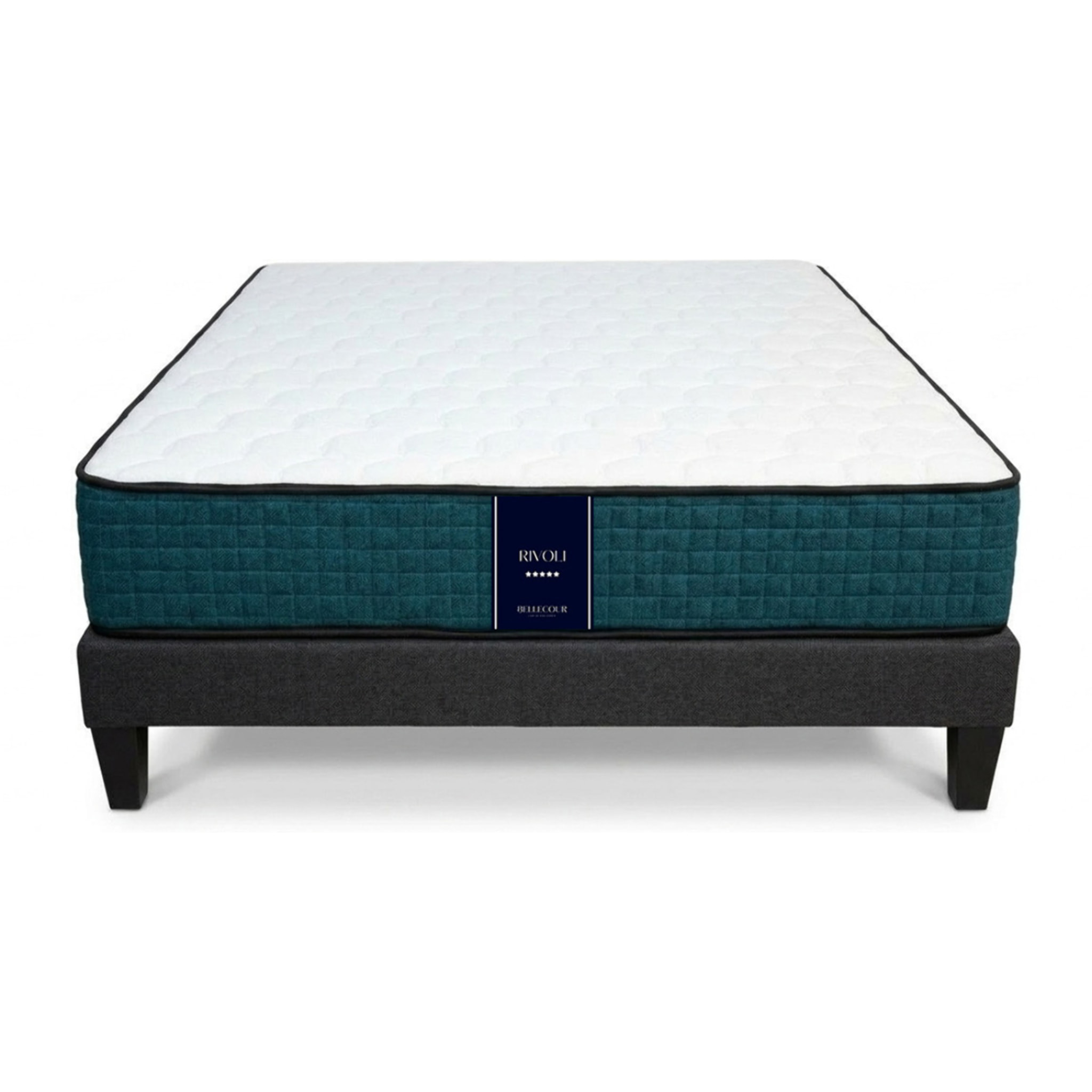 Ensemble Rivoli 2 places | Matelas Memoire de forme avec sommier en bois