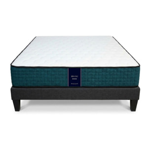 Ensemble Rivoli 2 places | Matelas Memoire de forme avec sommier en bois