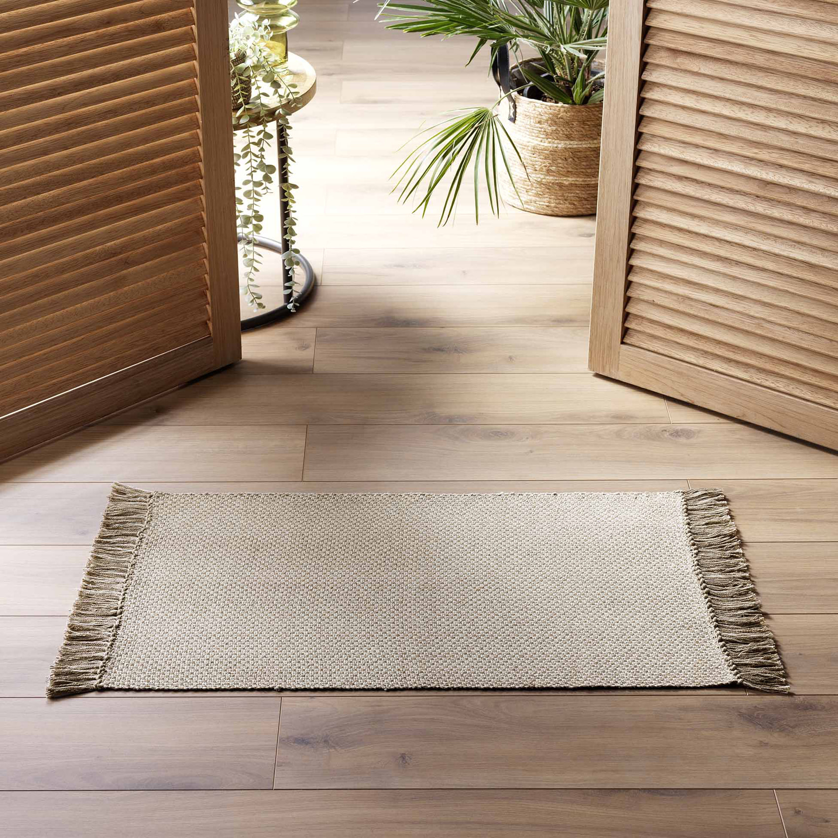 Tapis rectangle ' - Effet naturel' - Marron Clair