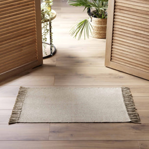 Tapis rectangle ' - Effet naturel' - Marron Clair