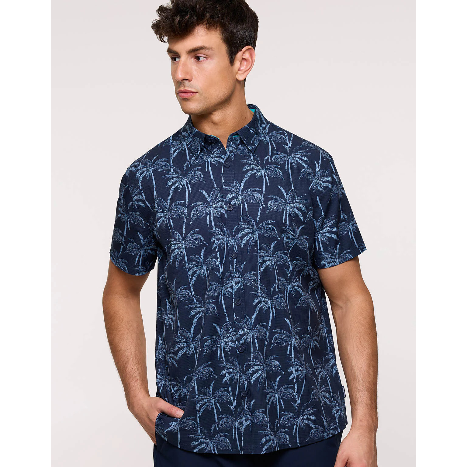 Camisa Manga Corta Azul Marino - Furairapalm