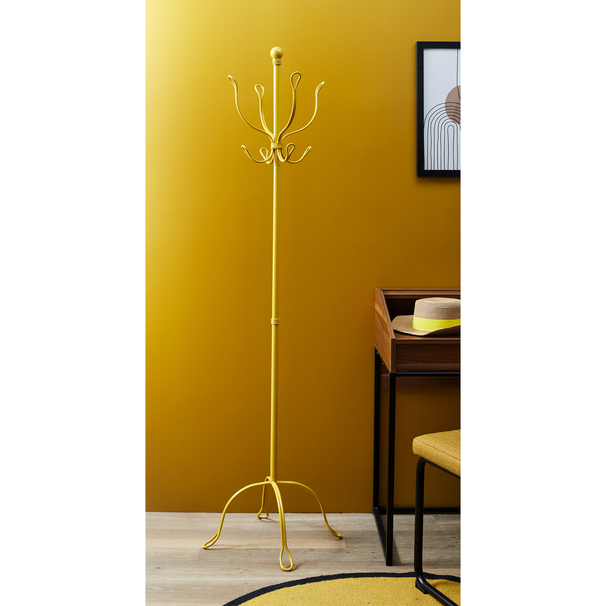 Portemanteau Vintage Metal Moutarde