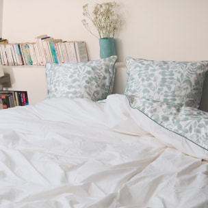 Housse de couette en percale de coton lavé, HERBIER