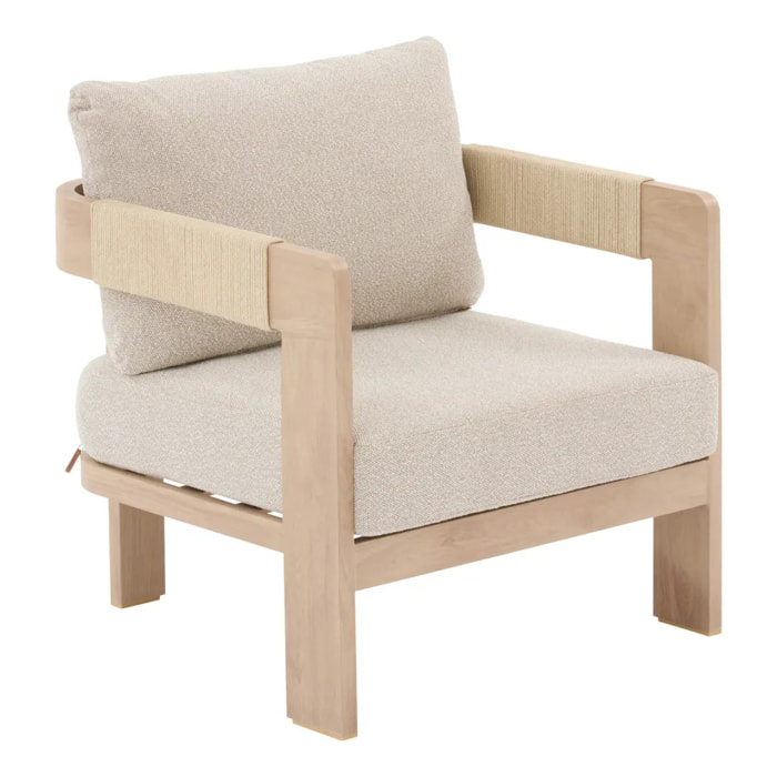 Fauteuil de salon de jardin Oryna miel