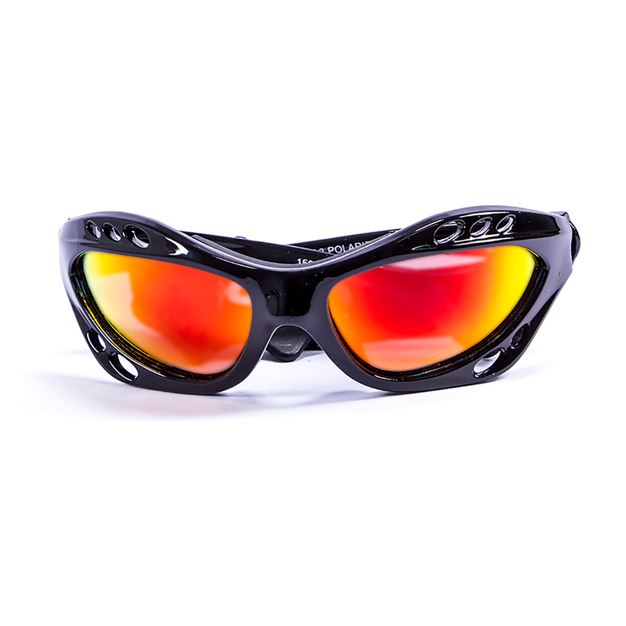 Gafas de deportes acuáticos OCEAN CUMBUCO - Negro brillante / Revo roja