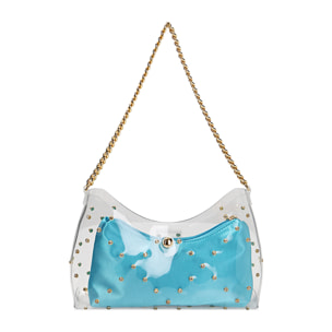 Mini bag celeste in pvc