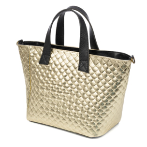 Cassandra bolso tote mujer. Piel auténtica Gamuza lacada brillante.