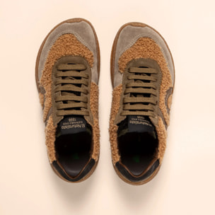 Zapatos N5435B MULTI MATERIAL MUESLI/ OROEL color Muesli
