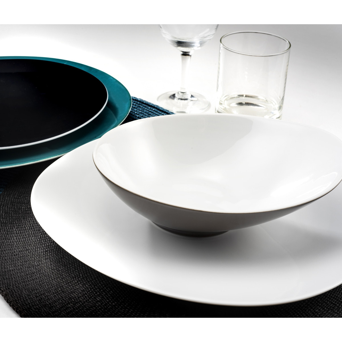 Sven Blanc - Assiette plate 28 cm (lot de 6)