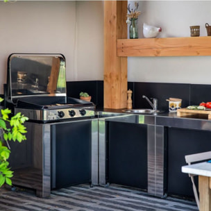 Plancha gaz ENO 80 cm Inox 3 brûleurs à poser, 69x40 cm