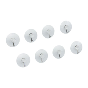 Ensemble de 8 crochets à ventouse Fackelmann Tecno