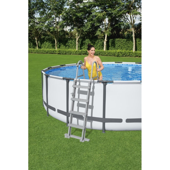 Bestway Échelle sécurisée pour piscine hors-sol jusqu'à hauteur 122 cm - 2 x 4 marches