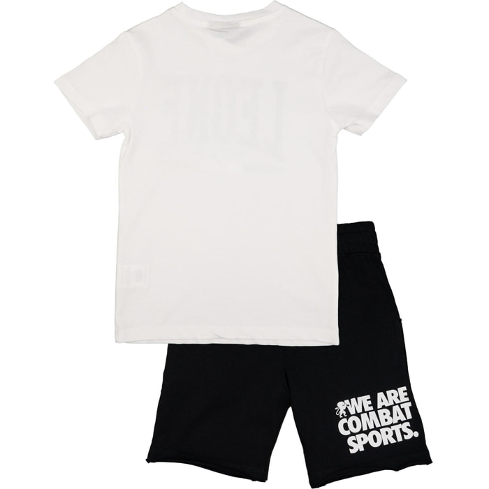 Set completo da bambino in cotone con t-shirt e pantaloncini Leone Vintage