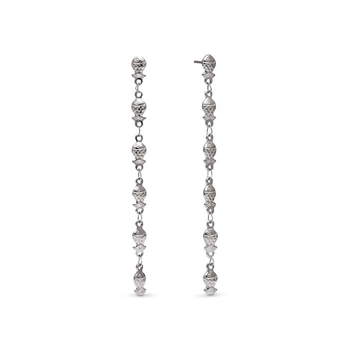 Pendientes Long Mar Acero