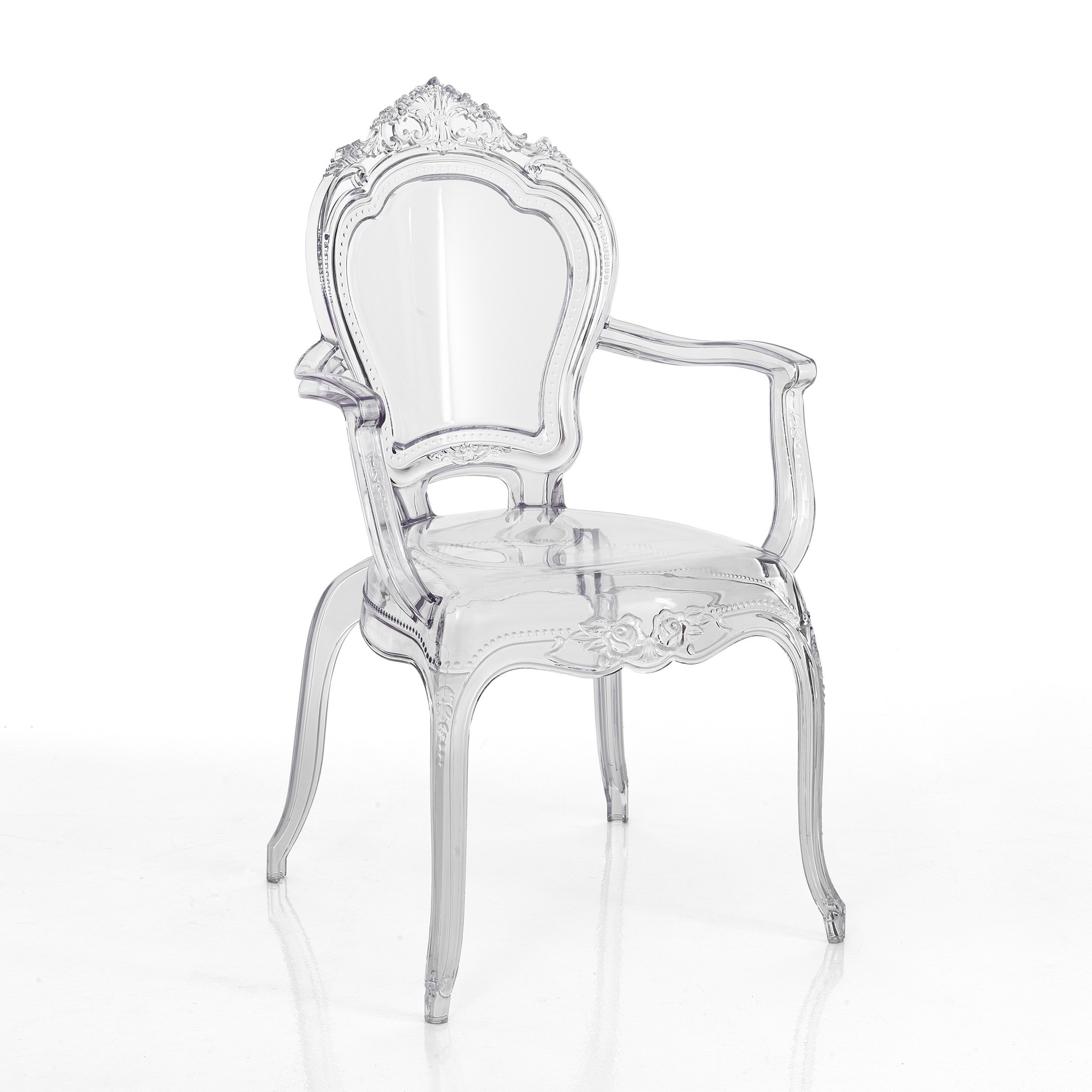 Tomasucci Lot de 2 chaises avec accoudoirs pour intérieur / extérieur 
LISBONNE CLEAR PLUS Transparent