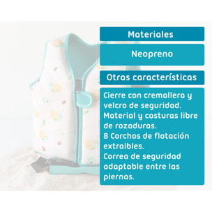 CHALECO NEOPRENO DE FLOTACIÓN CARACOLES BEIGE