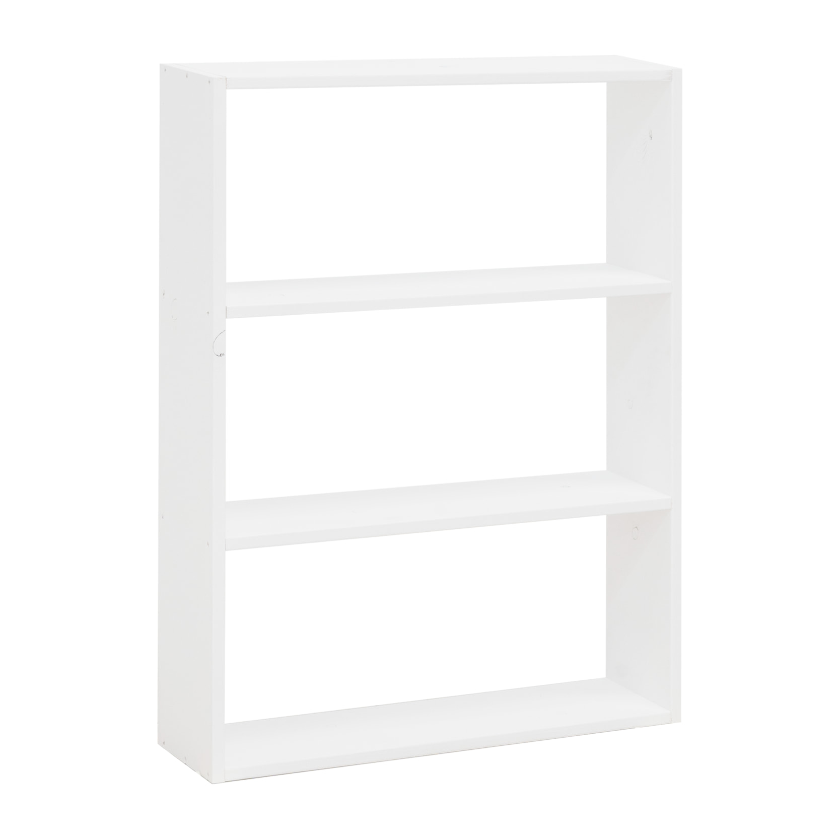 Étagère en bois massif blanc avec 2 étagères Hauteur: 110 Longueur: 80 Largeur: 20