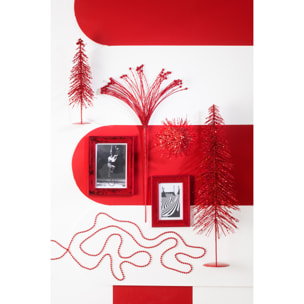 J-Line décoration Sapin de Noël Paillettes - plastique - rouge - small
