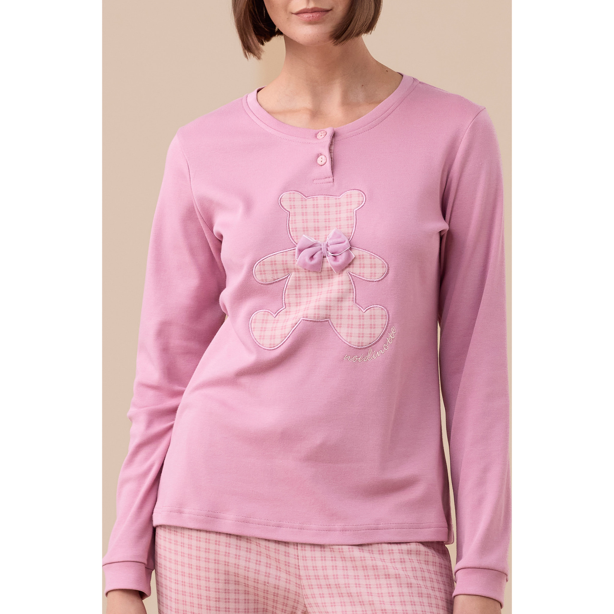 Pigiama donna caldo cotone articolo bear. Noidinotte
