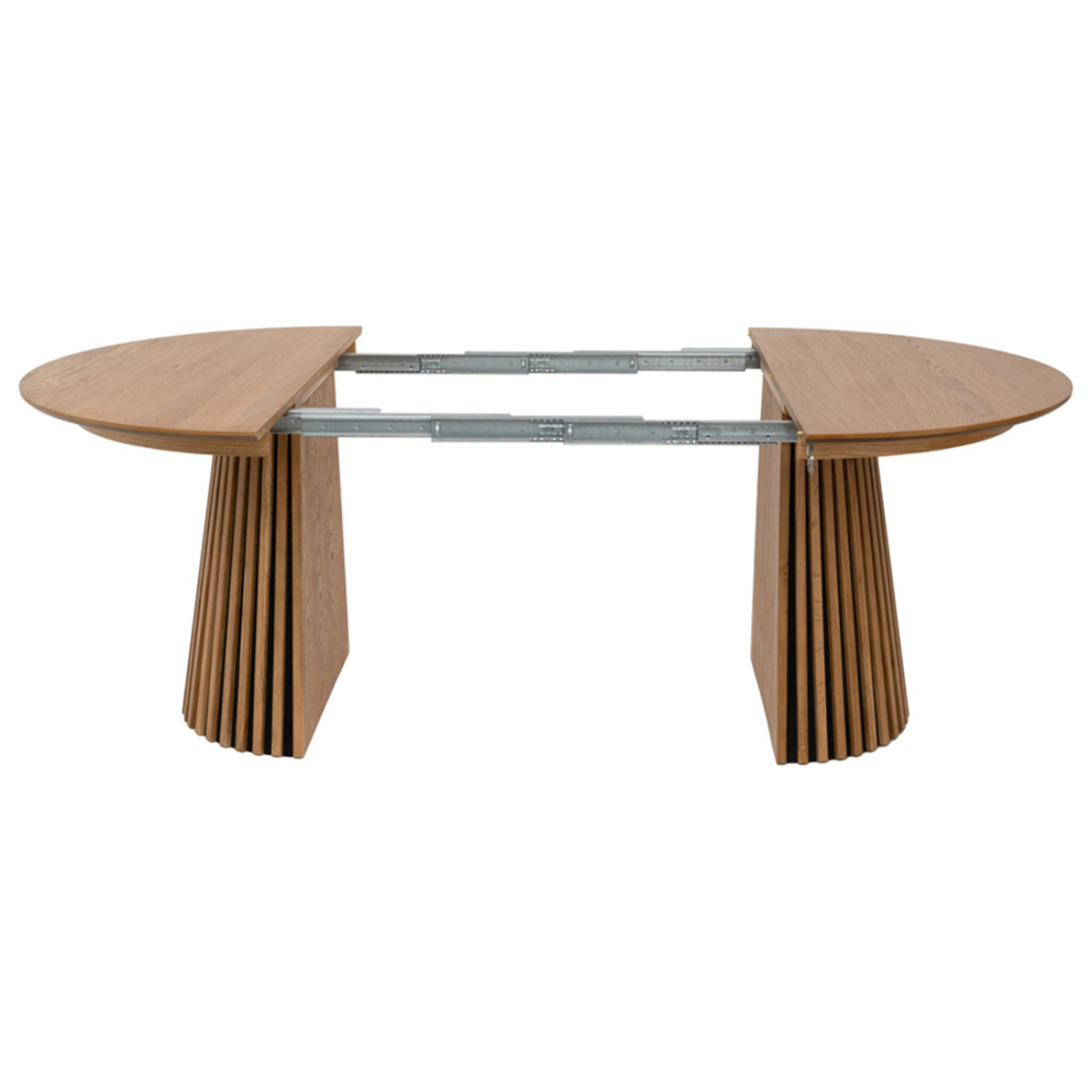 Freya - table à manger ronde extensible - bois - 4 à 8 personnes - Bois