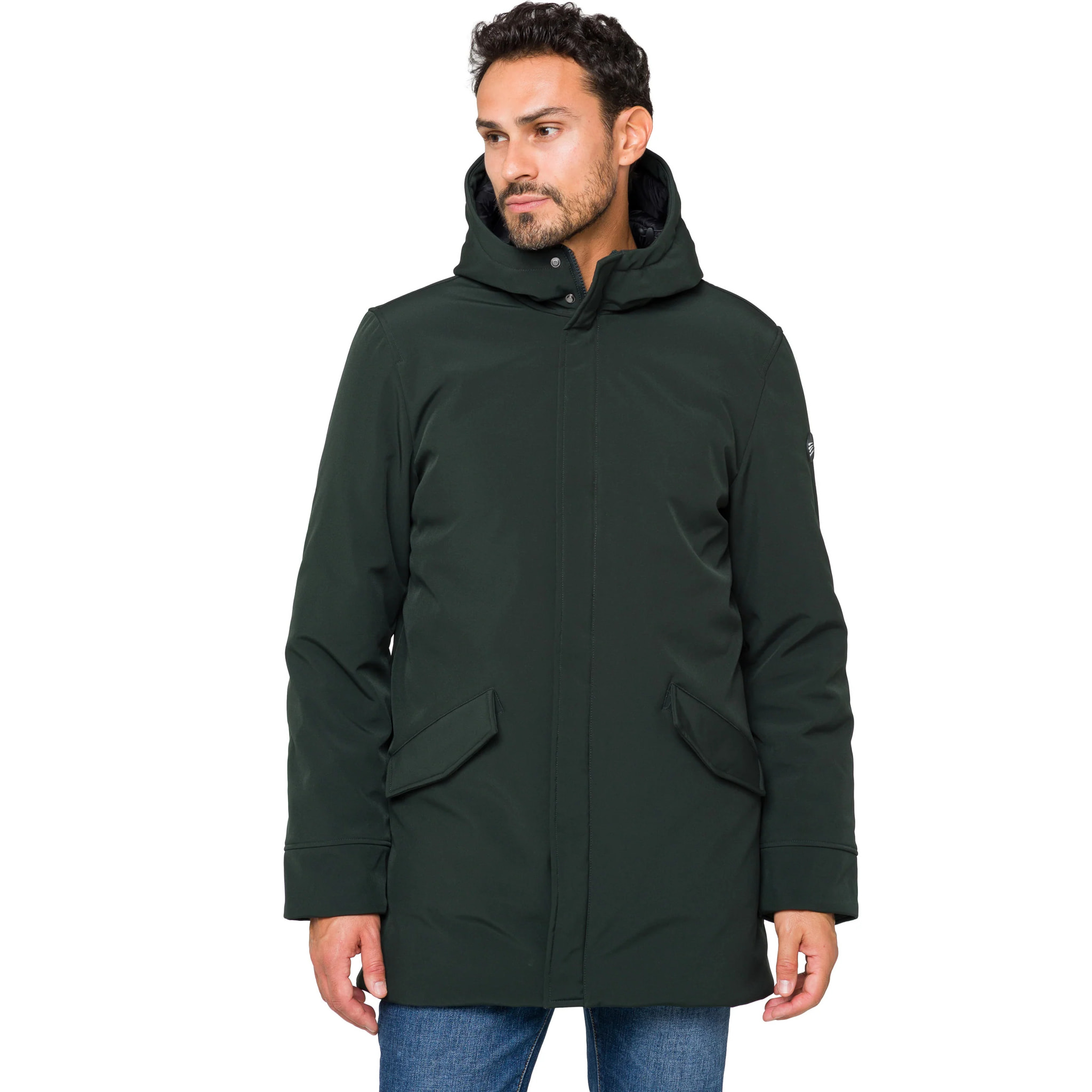 Parka ATITLAN imbottito impermeabile Verde Scuro