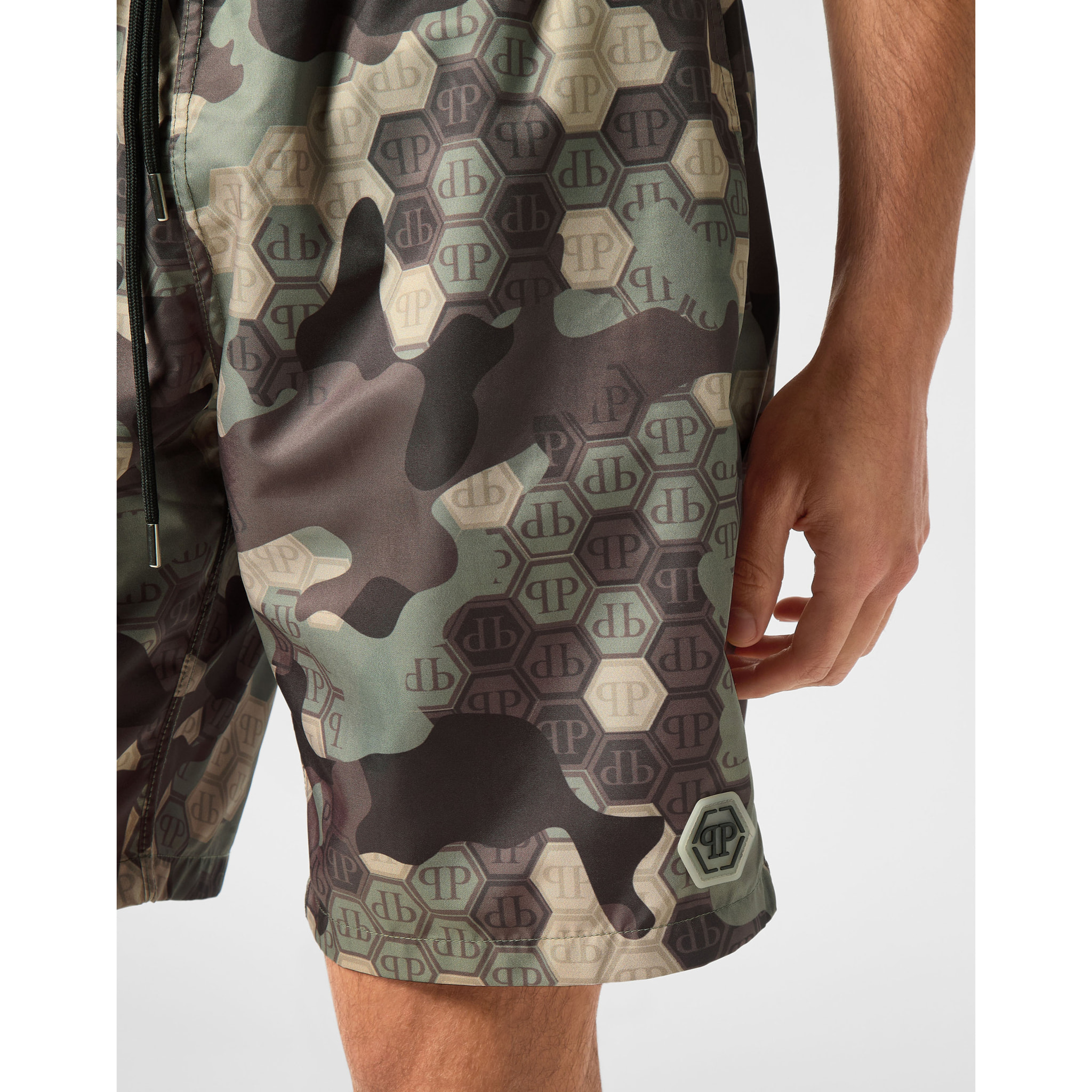 PHILIPP PLEIN Swim Trunks CAMOUFLAGE