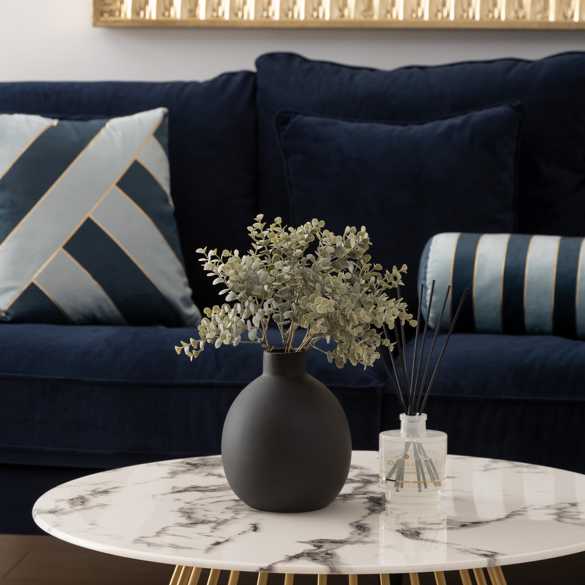 Vase céramique Rily noir H18cm