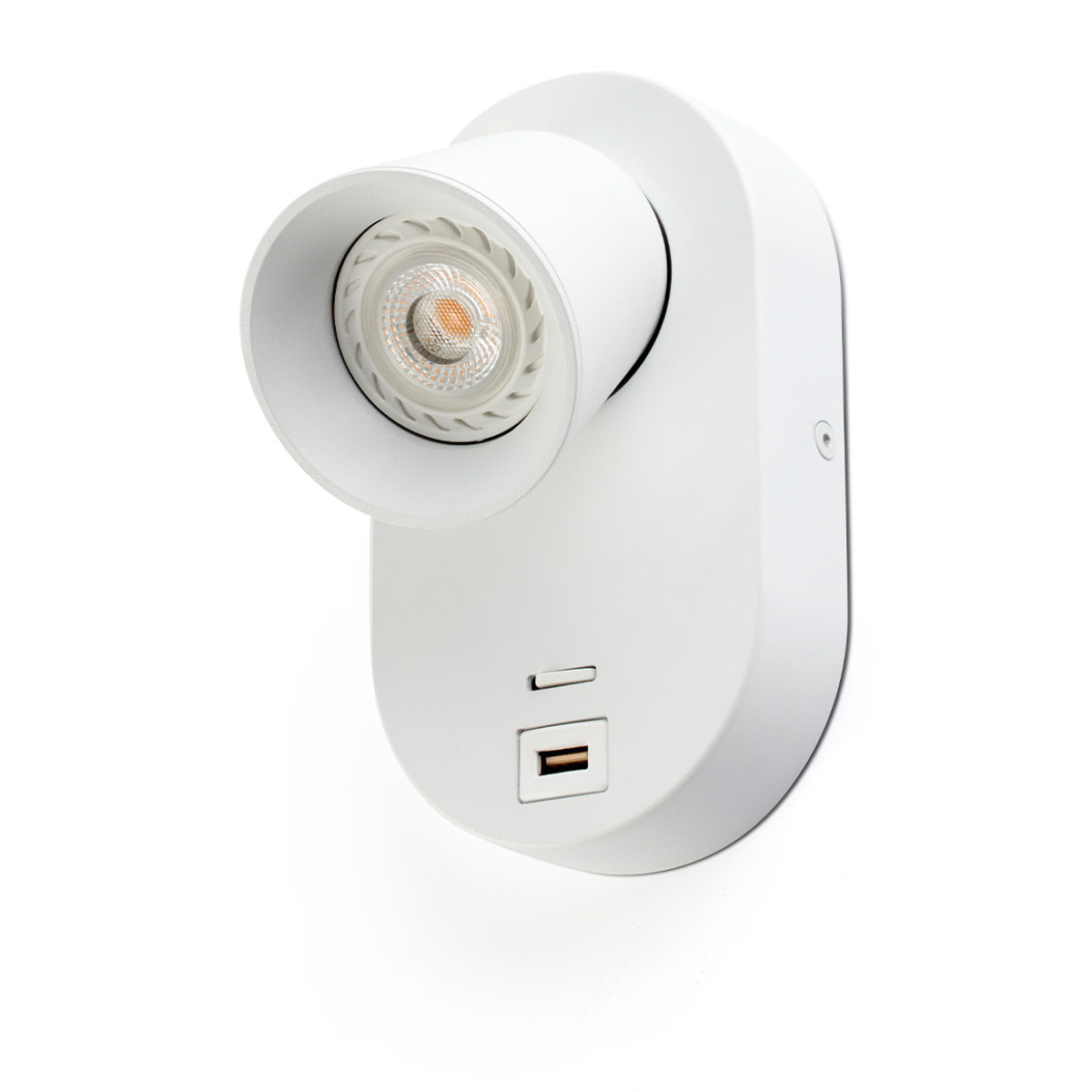 CORB Lámpara aplique blanca GU10+USB