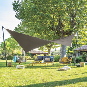 Voile d'ombrage triangulaire Shae Noisette