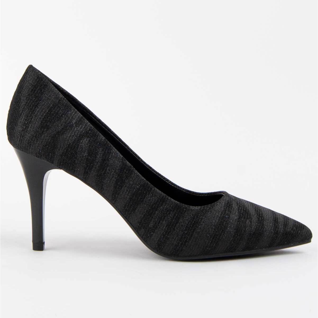 Zapato De Tacón - Negro - Altura: 8 Cm