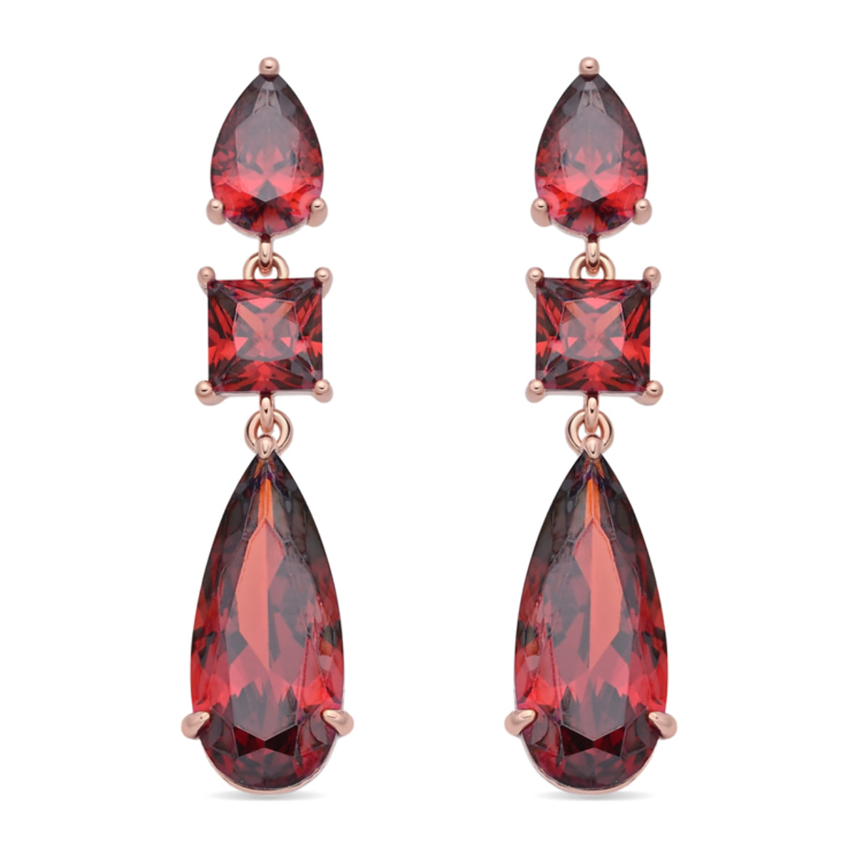 Pendientes Xakah acabado oro rosa 18k