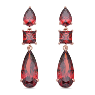 Pendientes Xakah acabado oro rosa 18k