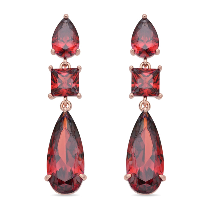 Pendientes Xakah acabado oro rosa 18k