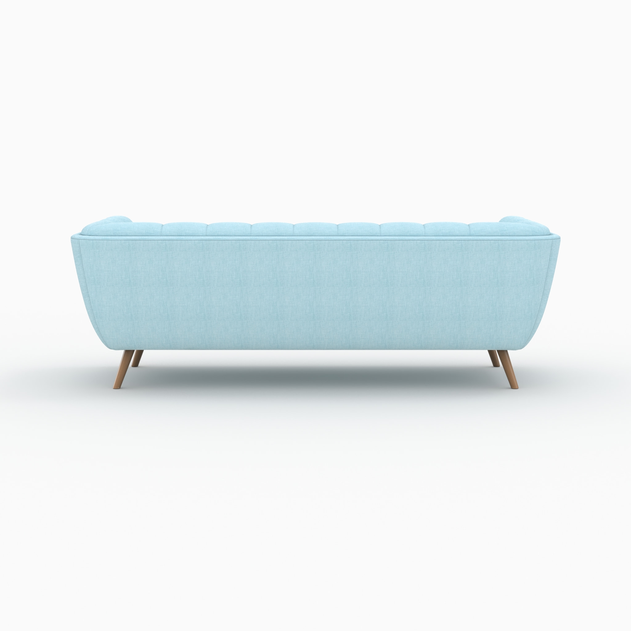 Ensemble canapé et fauteuil en tissu bleu clair 4 places - Carmen