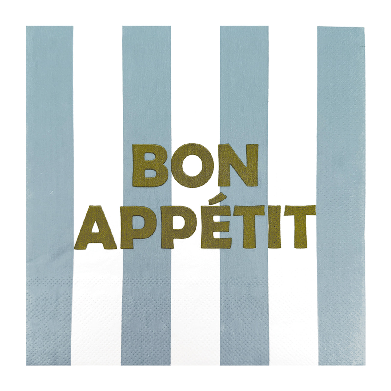 Lot de 20 serviettes en papier motif rayures Bon Appétit - Bleu