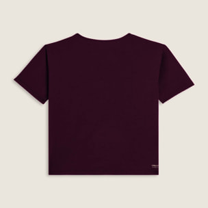 T-shirt cropped con maniche ampie e stampa Mood Up