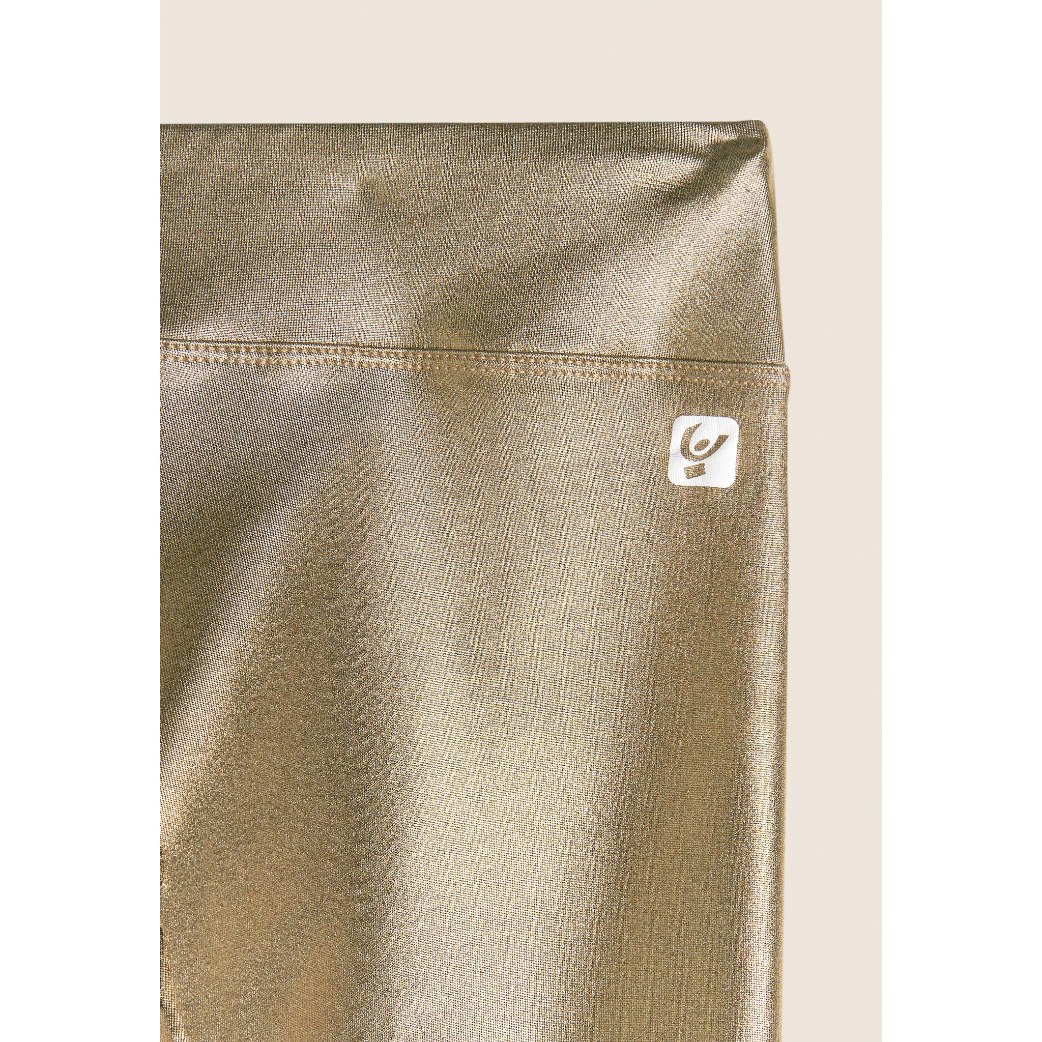 Leggings Corsari Vita Regular in Tessuto Tecnico Wet Effect